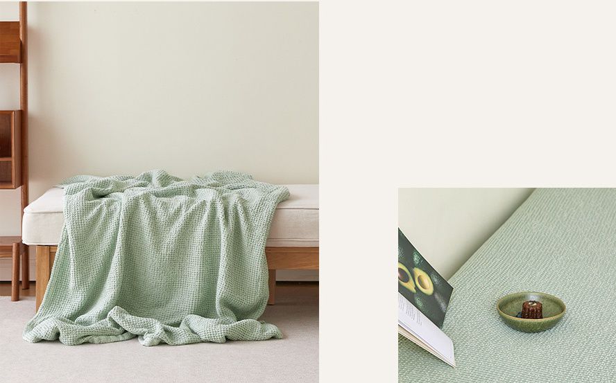 韓國 Maatila - 天絲莫代爾鬆餅被毯-薄荷