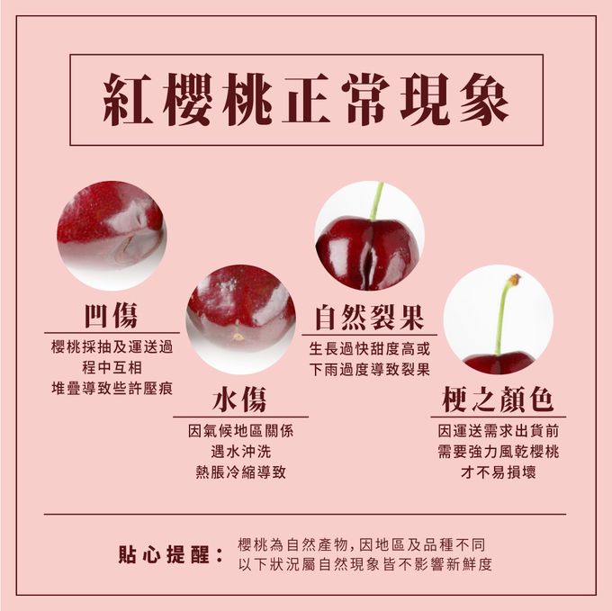 果子禮 - 超值優惠!!智利28-30mm(2J)紅寶石櫻桃含箱重1kgX2盒-(淨重850克/盒)