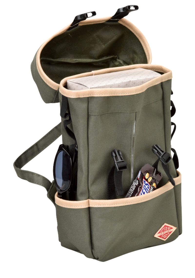 日本 Seto Craft - 露營風 背包造型衛生紙套-綠 (17x10x25cm)