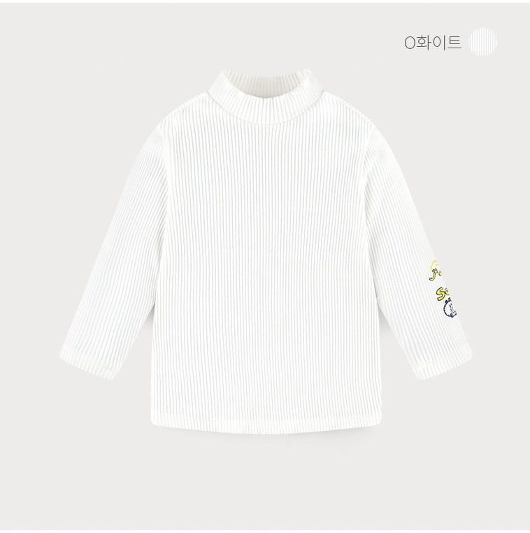 韓國 milk mile - 直條紋半高領T恤-紫