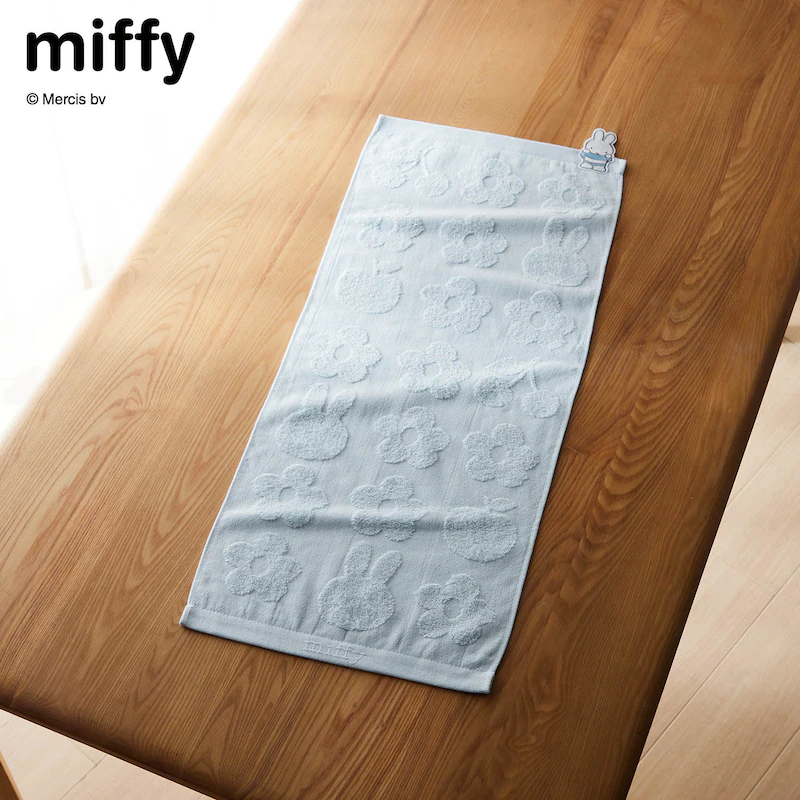 日本千趣會 - 米飛 日本製今治純棉長毛巾-藍 (34x80cm)