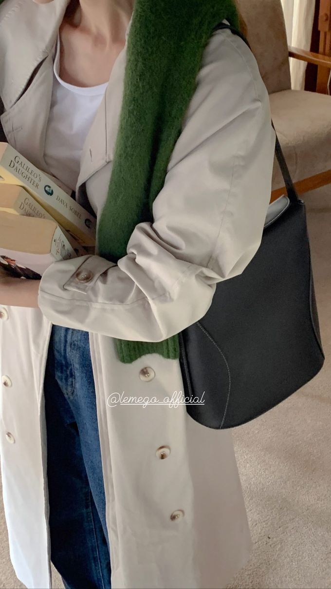 韓國lemego - 牛皮時尚簡約水桶包(Igeo)-黑色