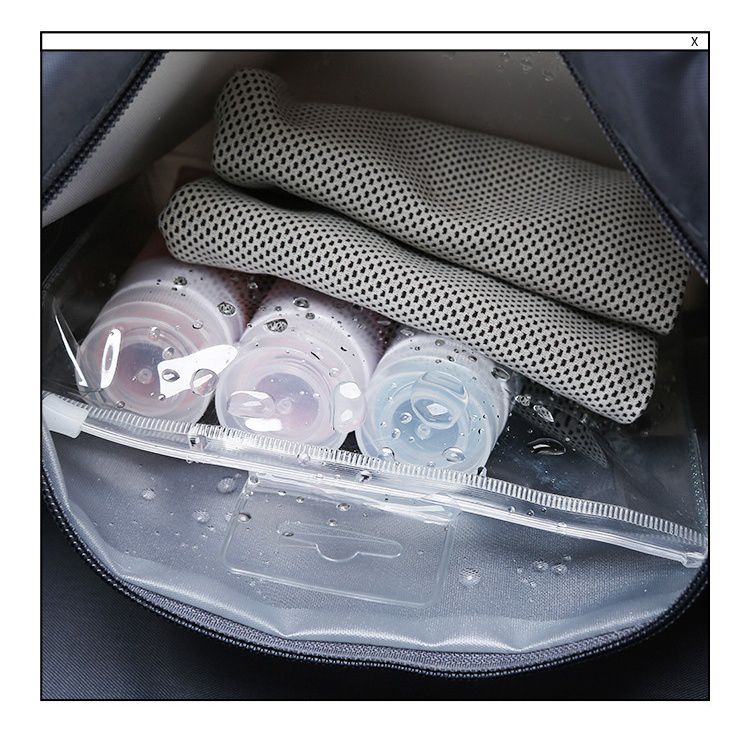 防水大容量乾濕分離旅行包/運動包-紫色 (46X25X28cm)