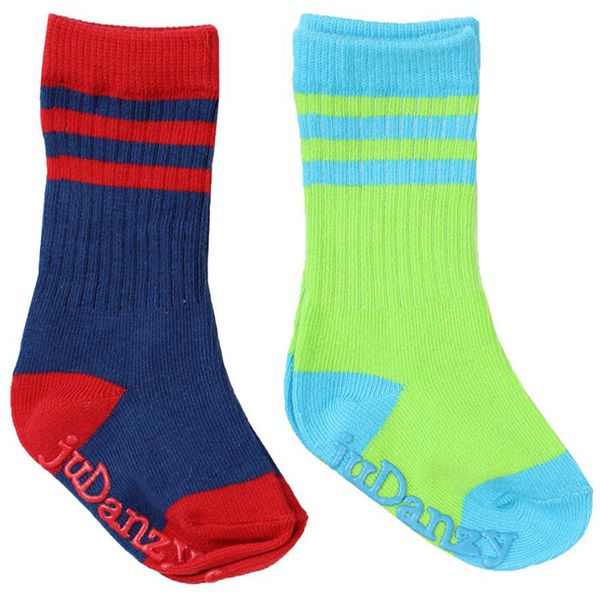 美國 juDanzy - 長襪兩入組-螢光綠/深藍