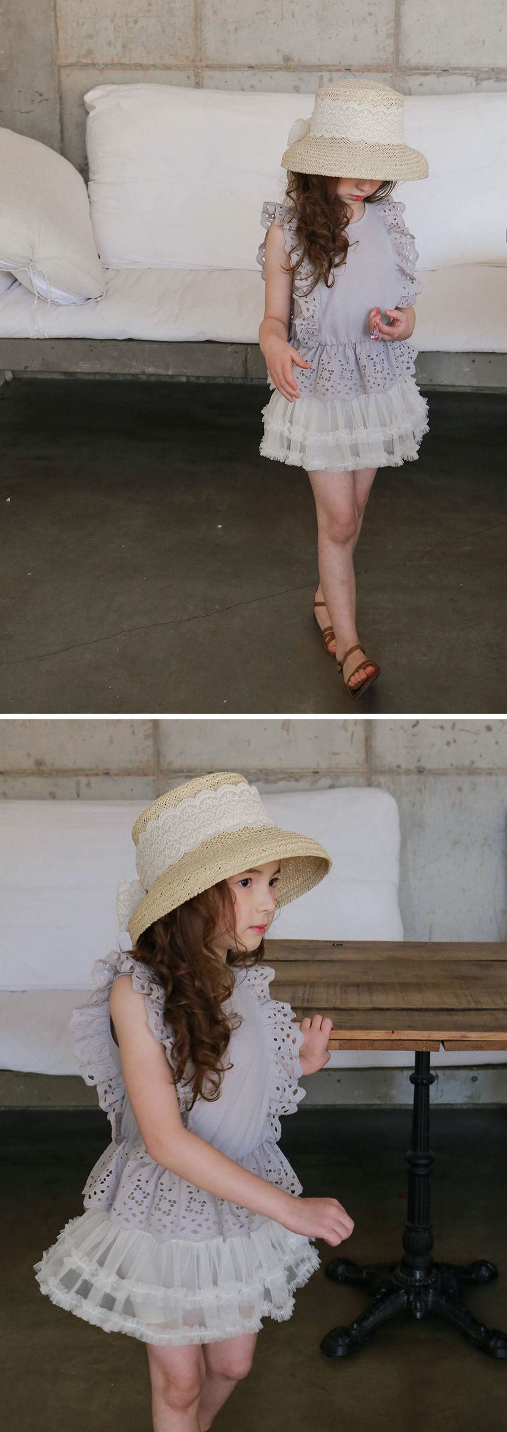 韓國 PuellaFLO - (現省50元)唯美紗裙套裝-灰藍上衣X白紗裙