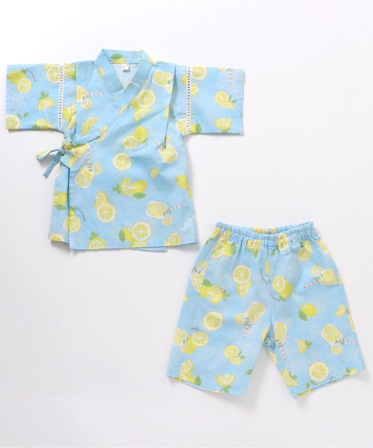 日本 apres les cours - 季節限量！清新可愛二件式甚平-彩虹西瓜-米白