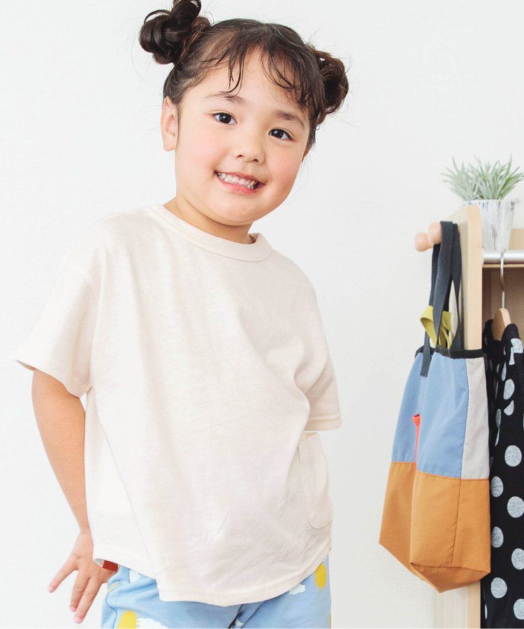 日本 BREEZE - 正反OK！圓領印花短袖上衣-線性-黑