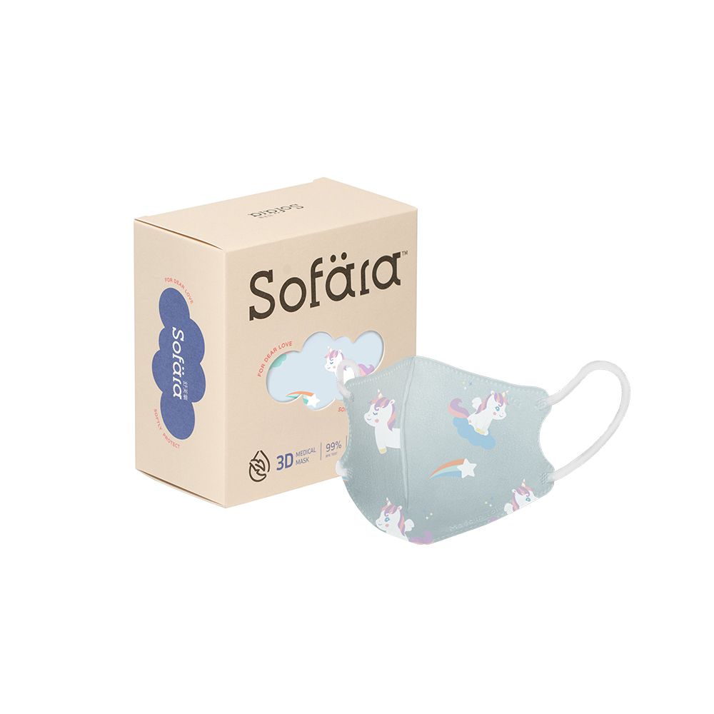 嬰兒3D空氣口罩-萌萌獨角獸款-0-18個月適用-30入/盒