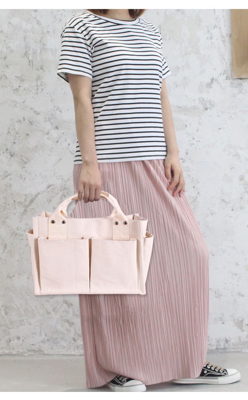 大容量帆布手提包/斜背包-黑色 (34x14x25cm)