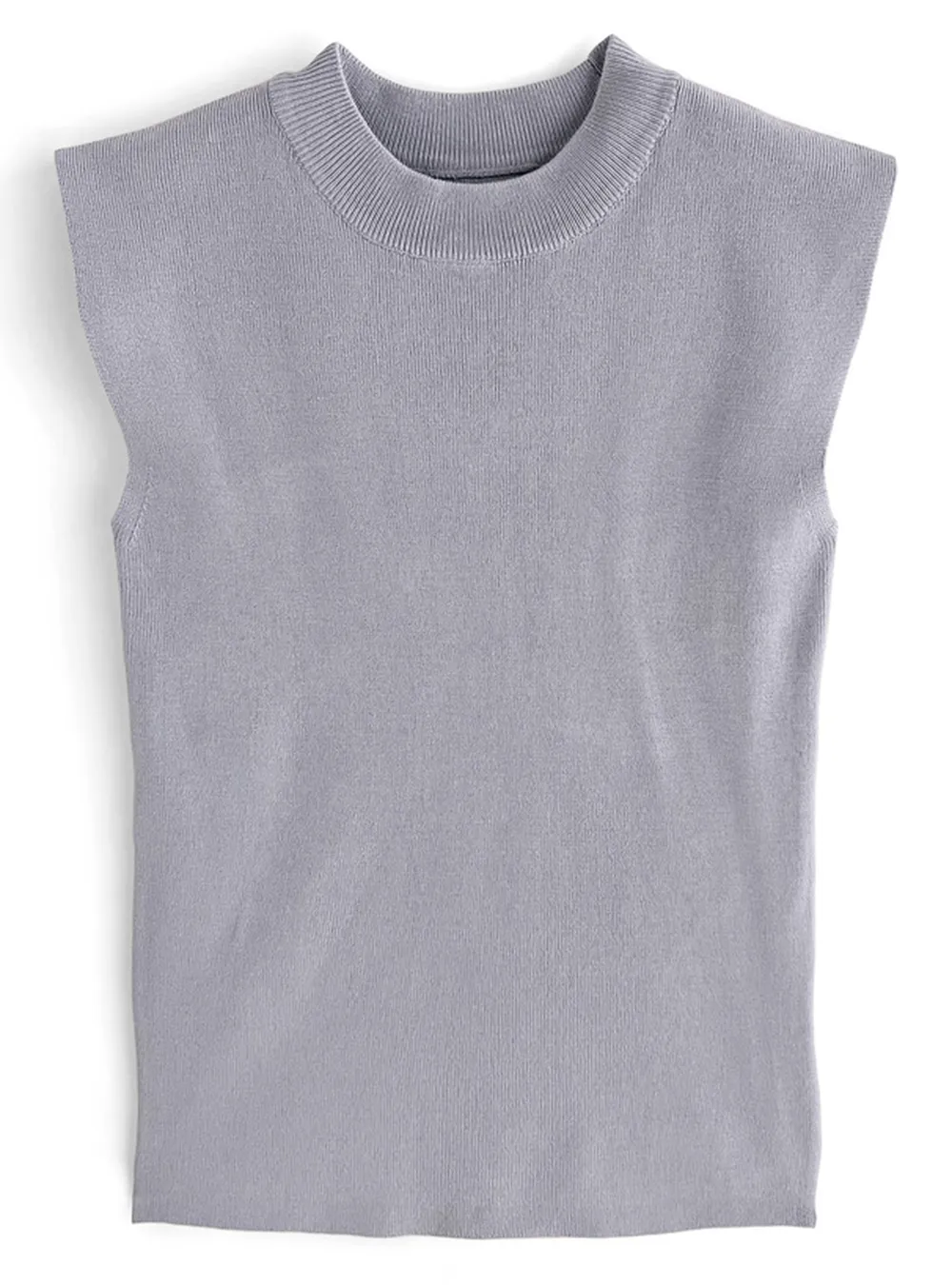 日本 GRL - 彈性薄針織顯瘦無袖上衣-天使白