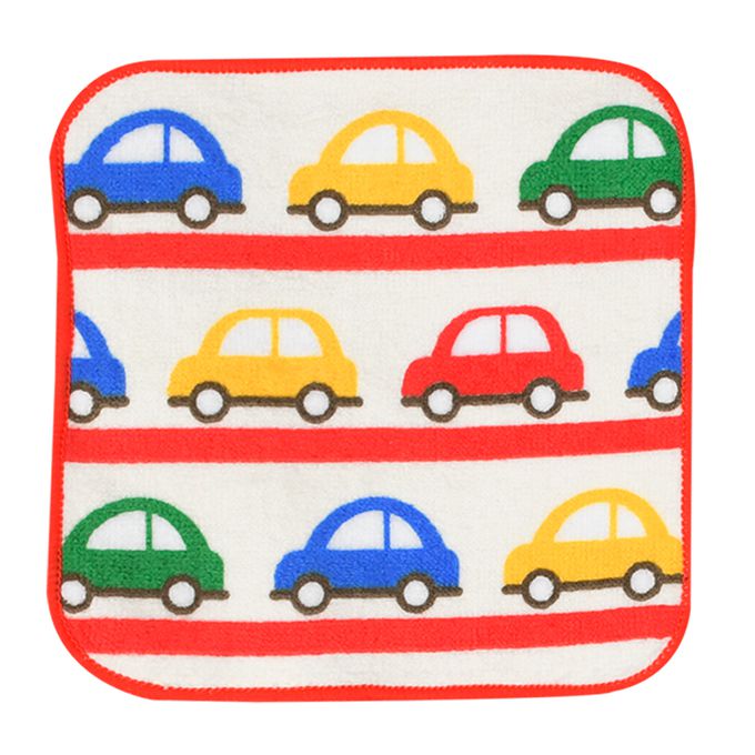 akachan honpo - 小方巾5條組-交通工具 (15×15cm)