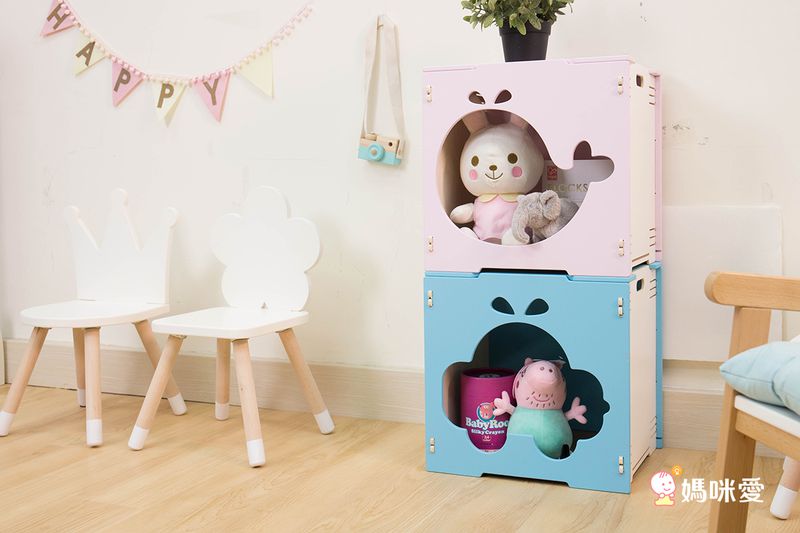 HELLO MONKEY - 兒童椅凳-粉藍