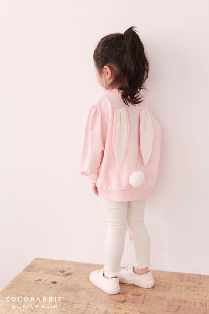 韓國 Coco rabbit - 鬆緊腰彈力內搭褲-粉兔