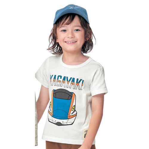 日本千趣會 - (JR新幹線) 純棉印花短T-車頭KOMACHI-紅