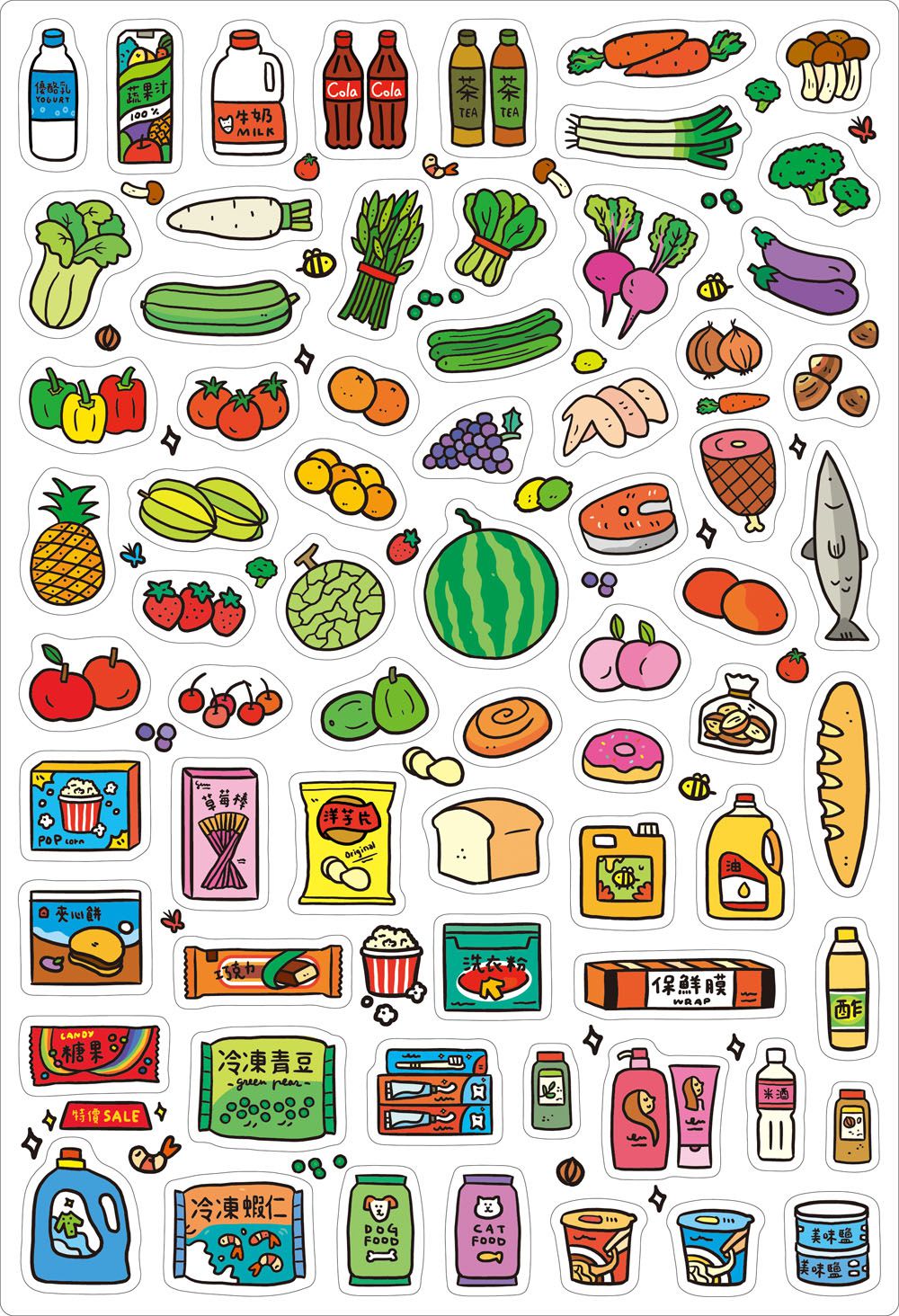 FOOD超人趣味磁鐵遊戲書-超級市場