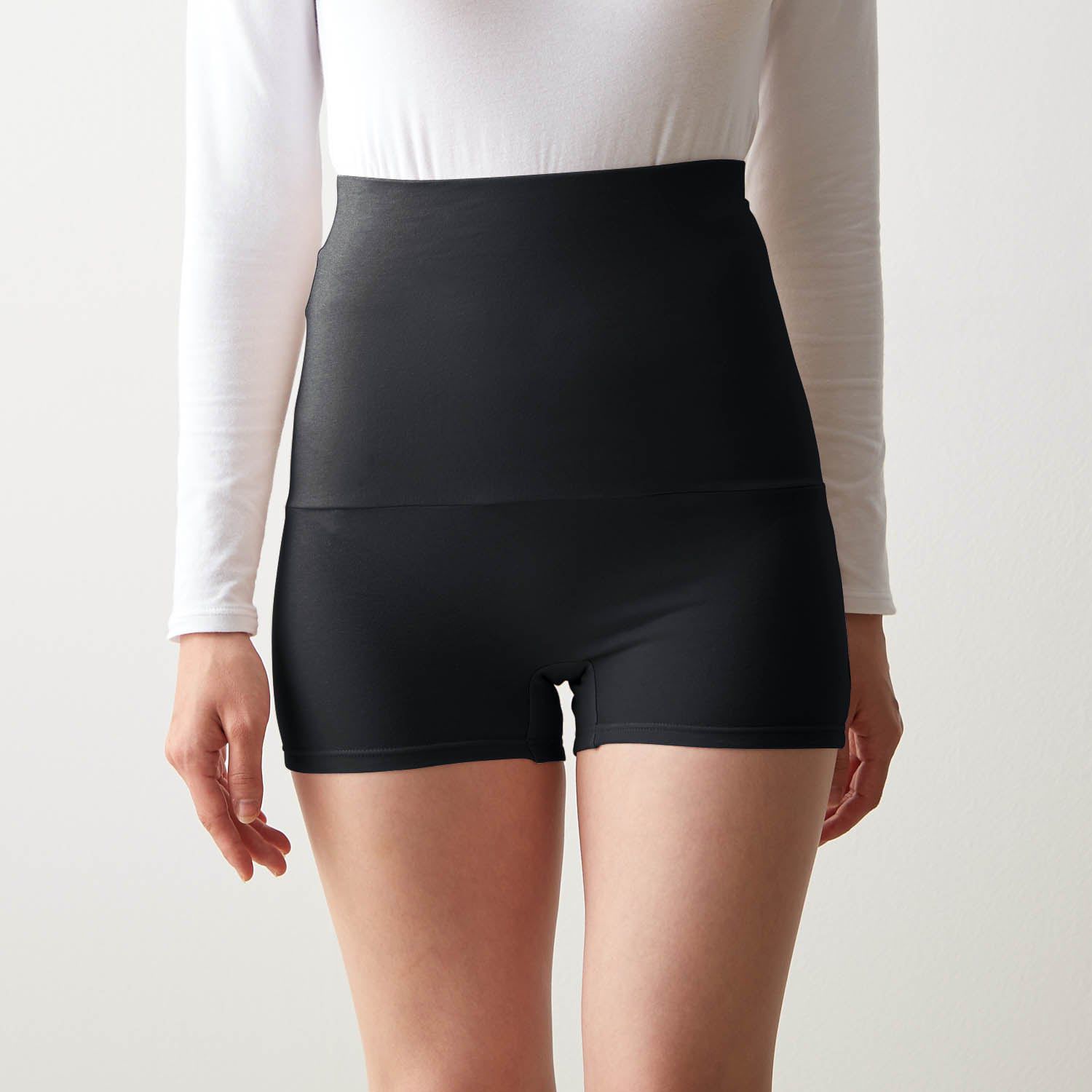 日本千趣會 - 95%棉 吸濕發熱腹卷發熱褲-媽媽-酒紅