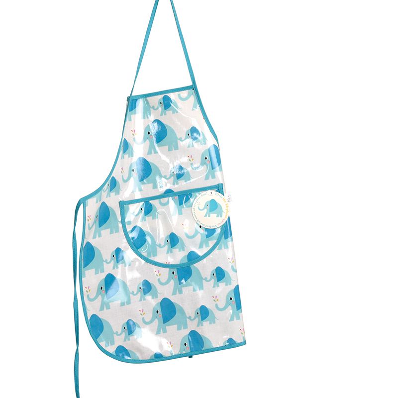 英國 Rex London - 幼兒/兒童料理/烹飪圍裙-藍色大象