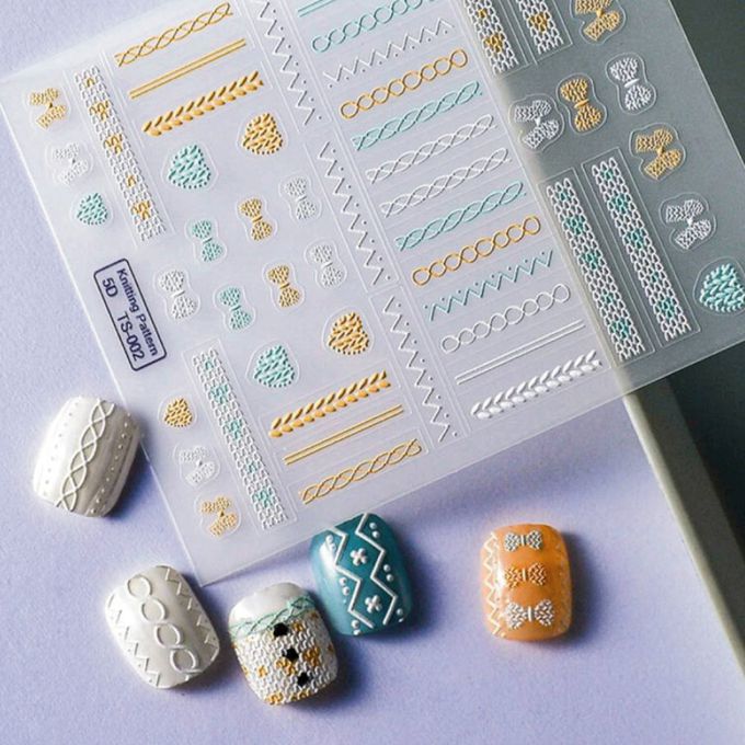 台灣 Cosplus 光妍 - nido mini 立體貼紙-針織毛衣毛帽&編織刺繡條紋(4款可選)