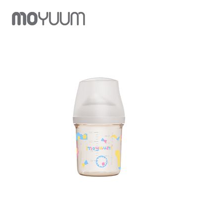 韓國 MOYUUM - Mov.aa PPSU圓口偏心奶瓶 160ml(1m+)-幾何馬戲團(WeSee聯名款)