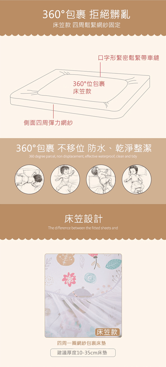 JoyNa - 防水隔尿墊床單 保潔墊 寵物墊-彩色恐龍