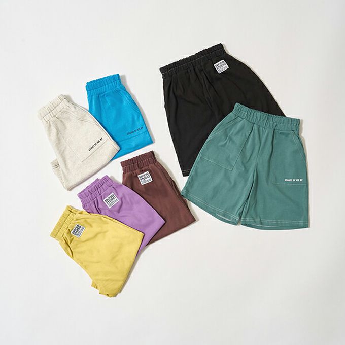 日本 b-ROOM - 柔軟舒適縫線短褲-綠