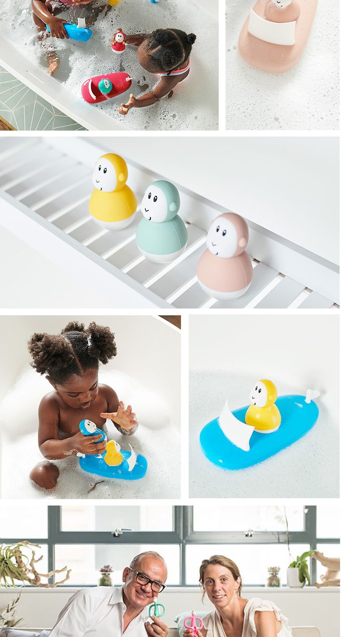 Matchstick Monkey - 英國不倒猴洗澡玩具組-薄荷猴+櫻花猴