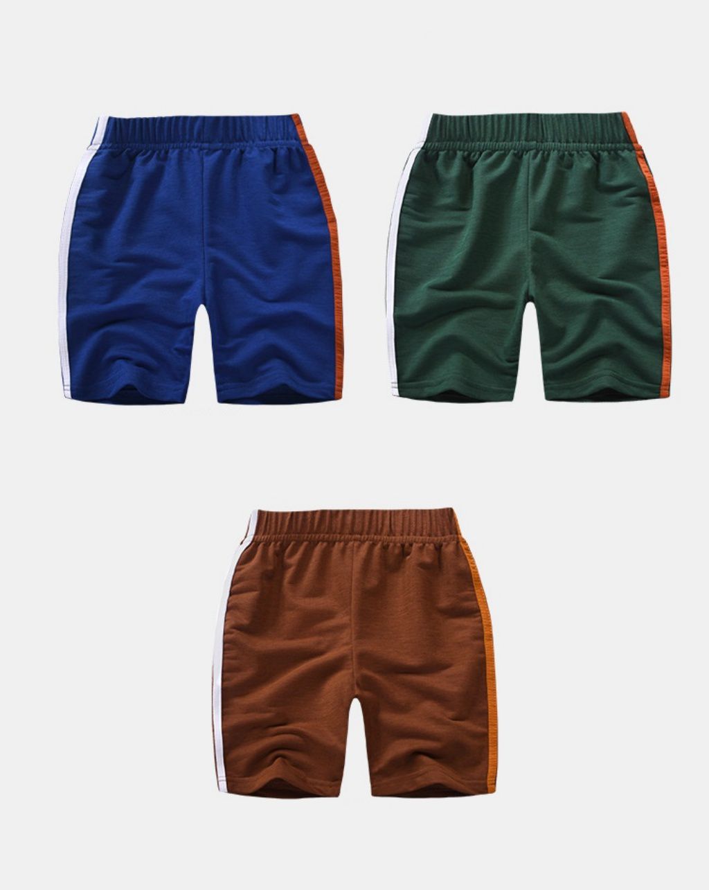 棉質運動短褲-咖啡色