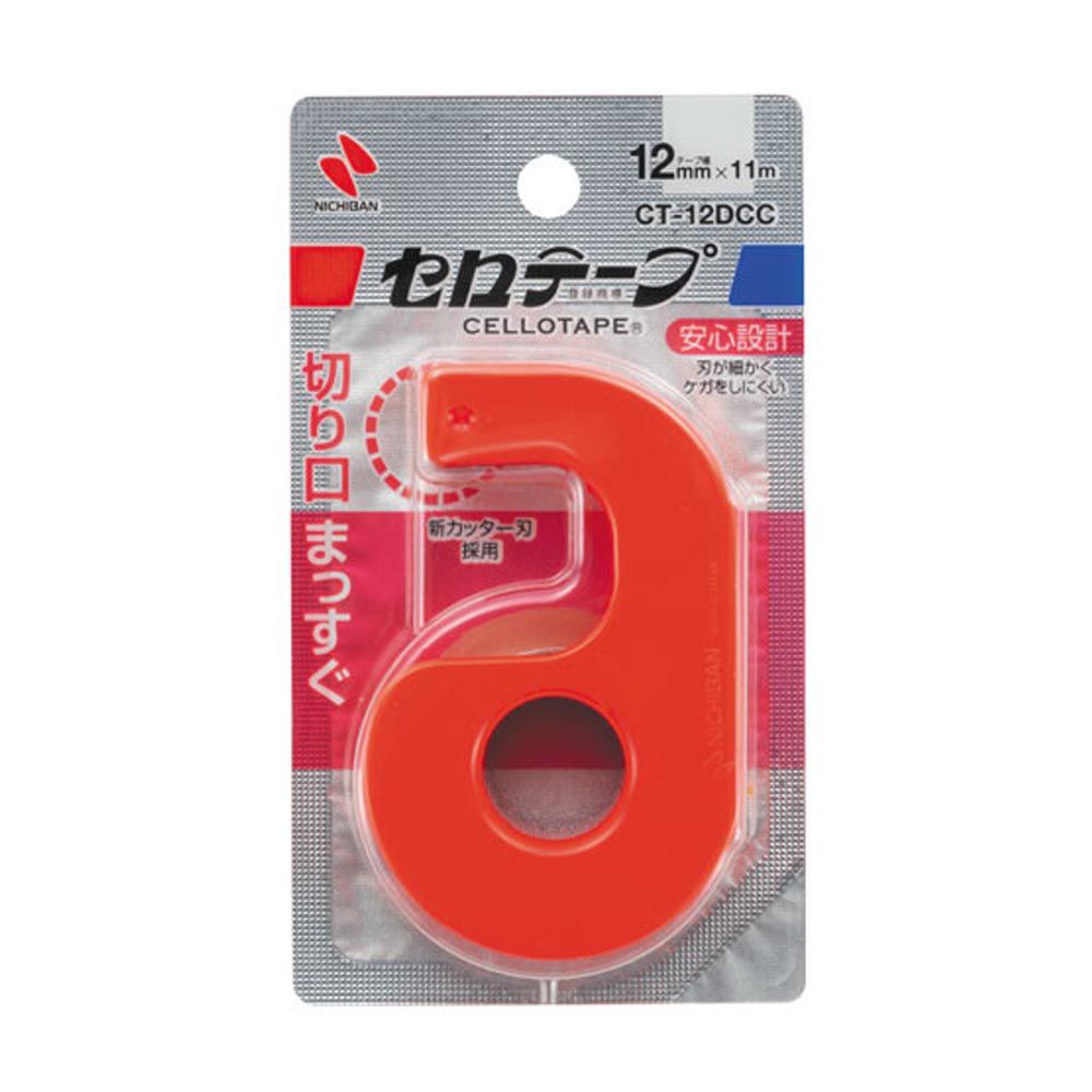 日本文具 NICHIBAN - 日本製 繽紛亮彩膠帶切割台(含透明膠帶*1個)-洋紅-膠帶規格(12mm適用)