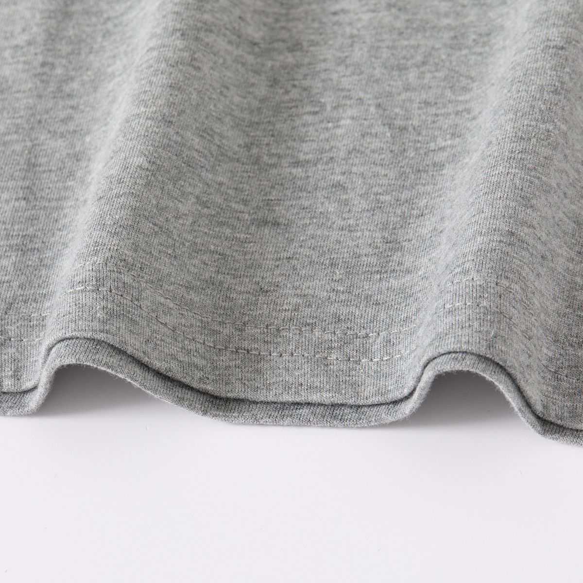 WELLKIDS - 圓領排釦休閒薄長袖上衣/打底衫-米白色