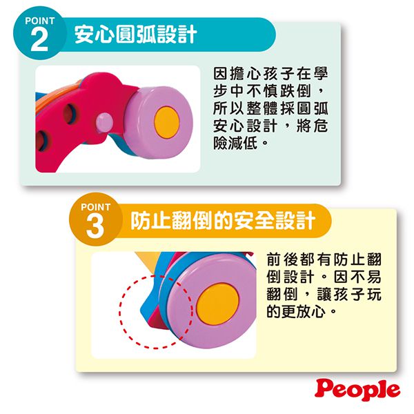 日本 People - 新折疊式簡易學步車