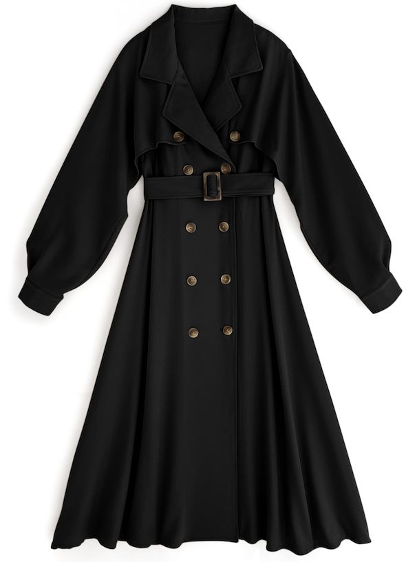 日本 GRL - 春日陽光綁帶長版風衣-卡其