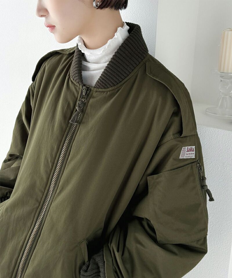 日本 Classical Elf - Java聯名 MA-1飛行中性風夾克-軍綠