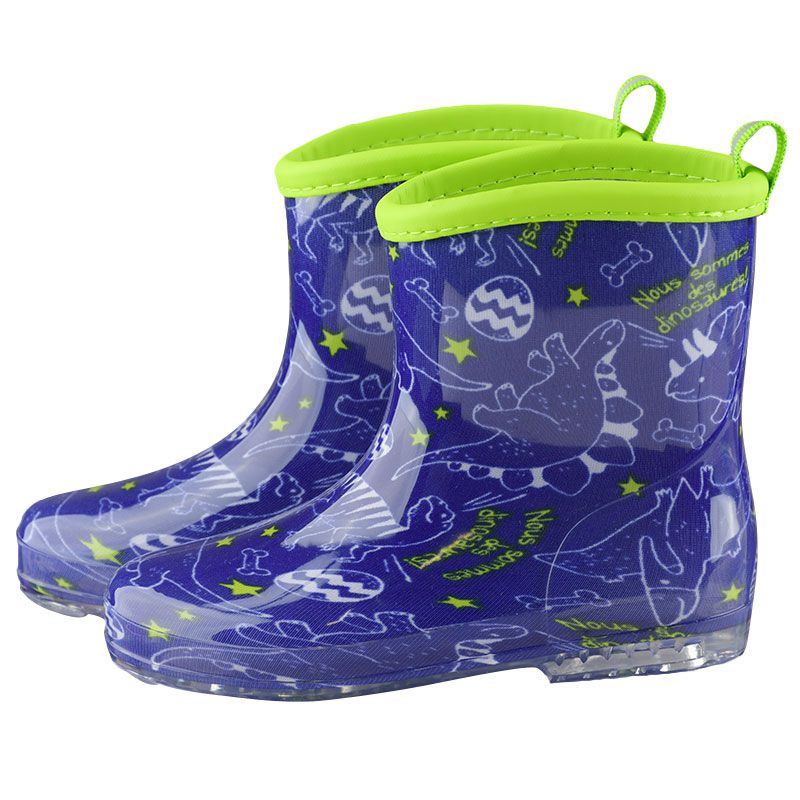 akachan honpo - 雨鞋-恐龍-深藍色