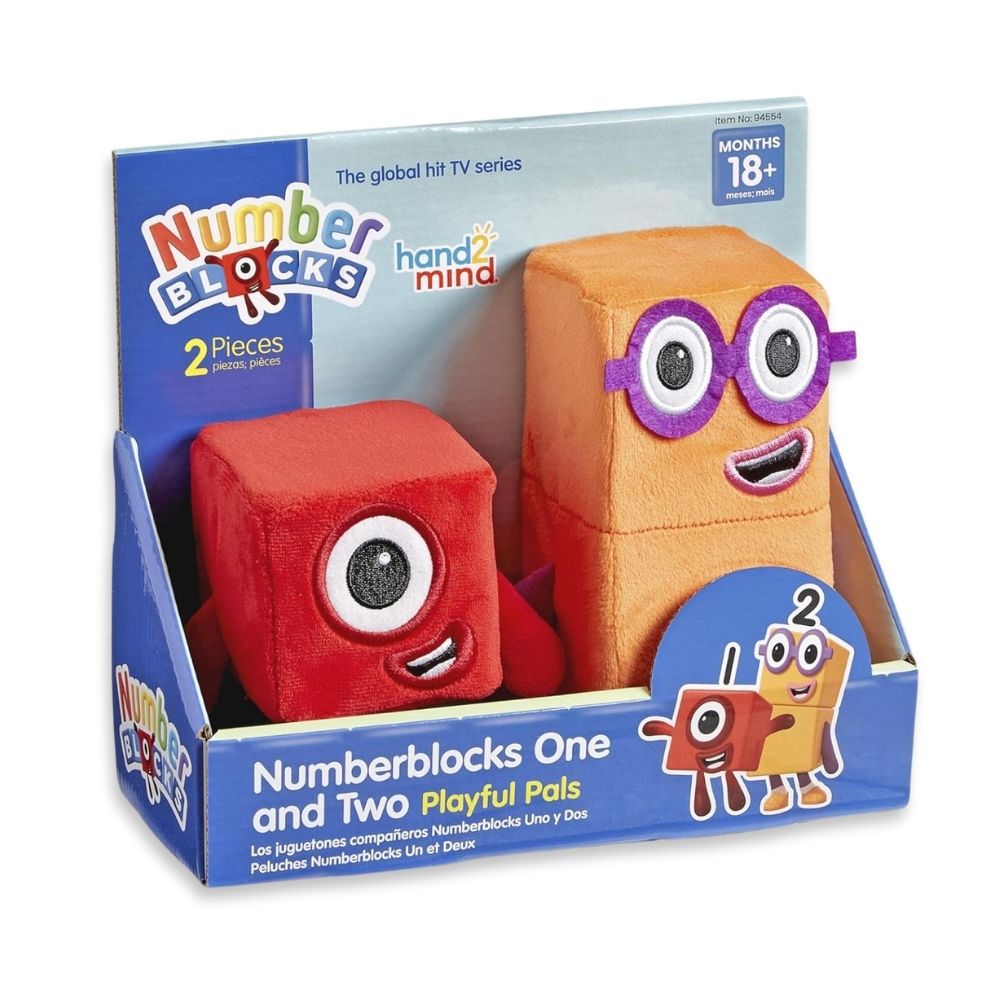 Numberblocks數字積木 數字1&2絨毛玩偶組