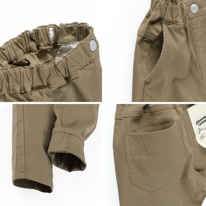 日本 BRANSHES - 大好評彈性錐形長褲-素色-炭黑