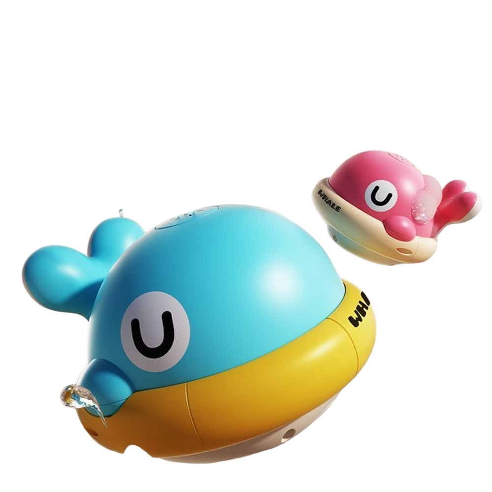 寶貝洗澡派對組合玩具-噴水鯨魚-藍色