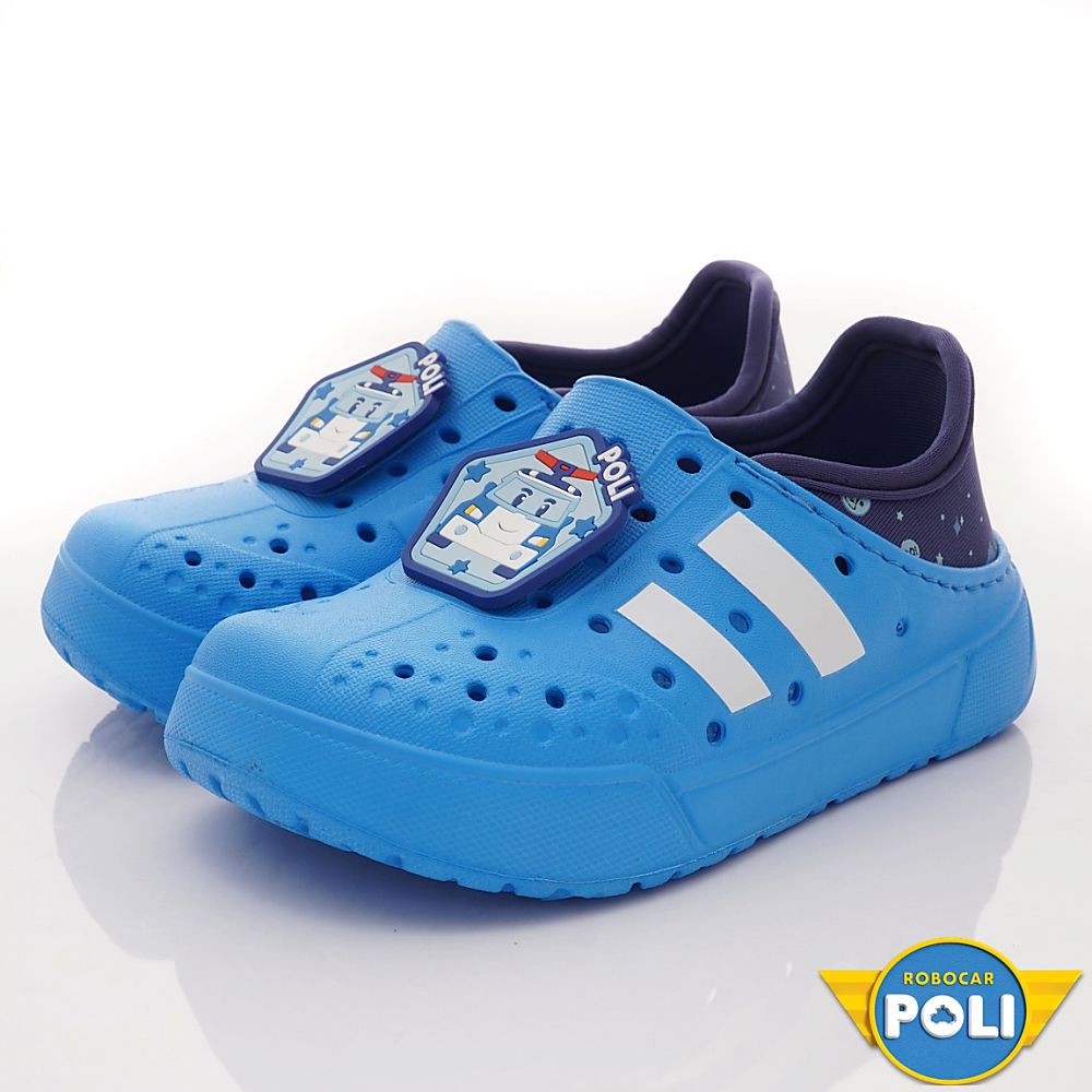 台灣製POLI洞洞休閒便鞋(中小童段)-休閒鞋-藍