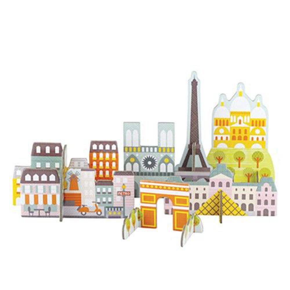 美國 Petit Collage - 立體組裝拼圖-城市之旅 - 巴黎