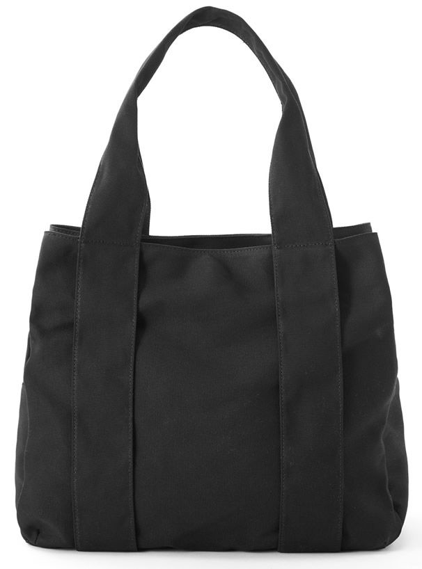 日本 GRL - 大容量多夾層帆布肩背包/托特包-米杏 (F)