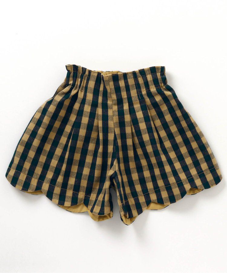 日本 BREEZE - 俏麗扇形邊鬆緊短褲-斑點-黑