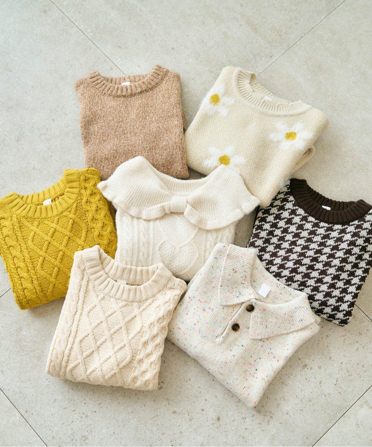 日本 apres les cours - 耀眼色麻花針織上衣(可機洗)-芥末黃