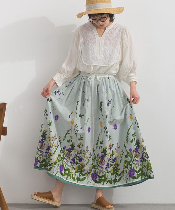 日本 Lupilien - 熱銷再販 2way雙面穿印度棉典雅長裙-灰x珊瑚橘