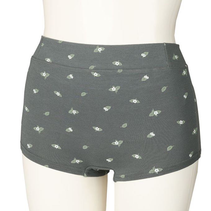 akachan honpo - 內褲 產後也可穿-小花-深灰色