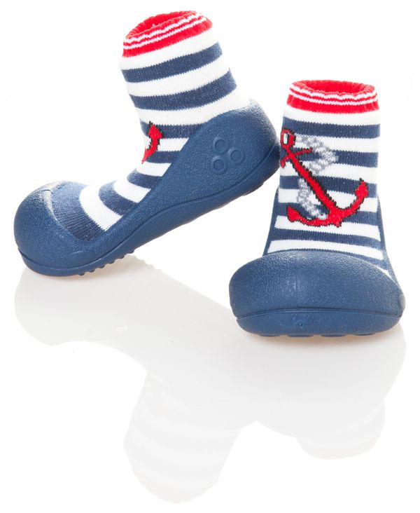 韓國 Attipas - 襪型學步鞋-水手深藍
