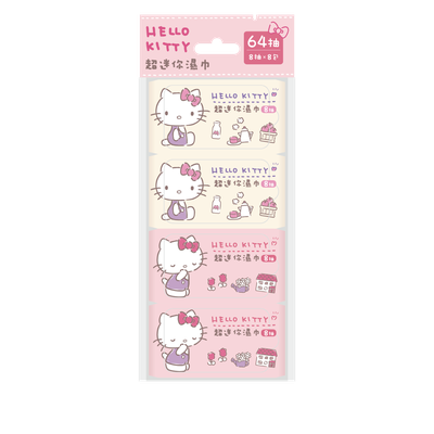 HELLO KITTY - 超迷你純水濕巾-8抽×8包×24組(箱購)