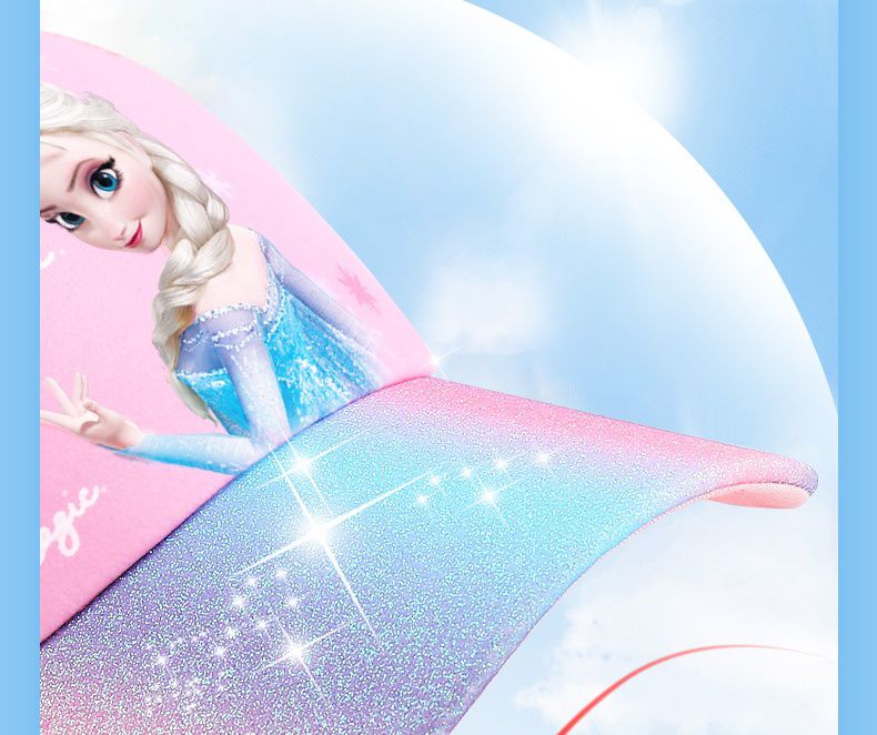 卡通公主兒童棒球帽-艾莎-鹿角款-粉色 (50-54cm)