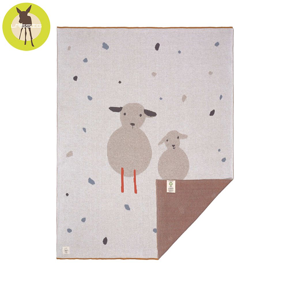 德國 Lassig - 有機棉嬰兒毯-彩點羊羊