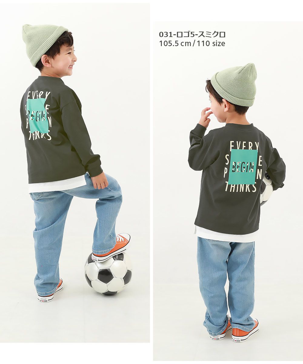 日本 devirock - 定番百搭印花長袖上衣-超級滑板-萊姆