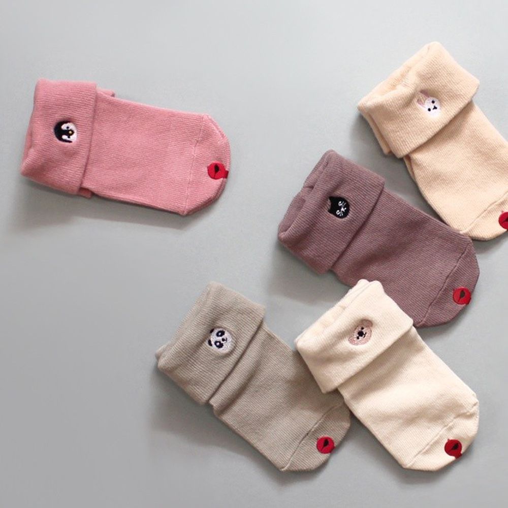 韓國 Kokacharm - 韓國製踝襪-五件組-Tiny Baby Socks