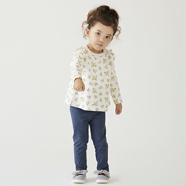 日本 petit main - 百搭女孩合身內搭褲-桃粉